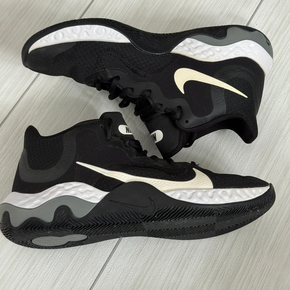 Nike Renew Elevate Basketball Shoes Black White Grey Mens 9.5 Training Sneakers